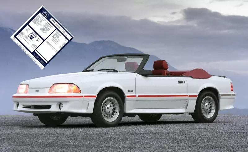 Ford is reissuing the classic Mustang window stickers.