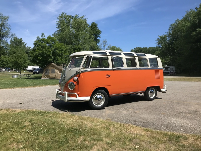 The 1967 VW bus attracts the delicate buds we so desperately need