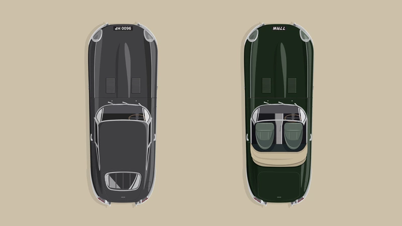 The "reborn" Jaguar E-Type celebrates two early models.