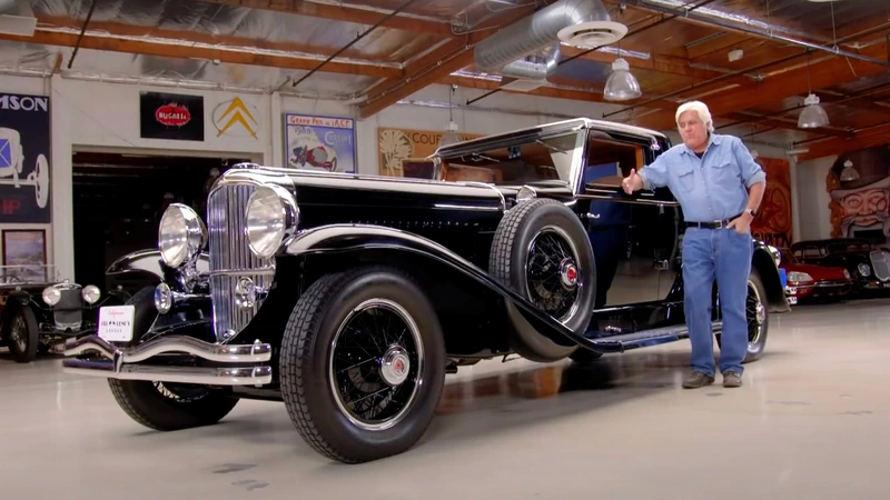 A 1931 Duesenberg Model J Ragland coupe. A visit to Jay Leno's garage.