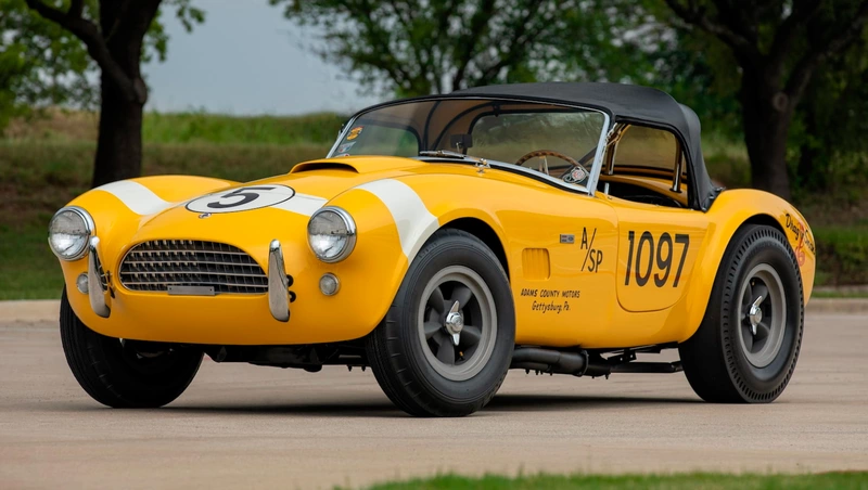 A rare 1965 Shelby Cobra Factory Stage III 289 Dragon Snake is up for auction.