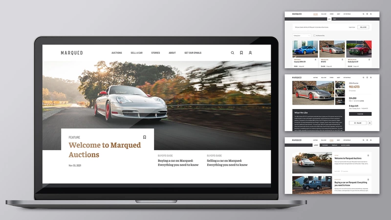 Marqued is an auction site for classic cars of all makes, supported by Porsche