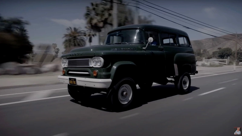 Dodge Town Wagon Power Wagon in Jay Leno's garage.