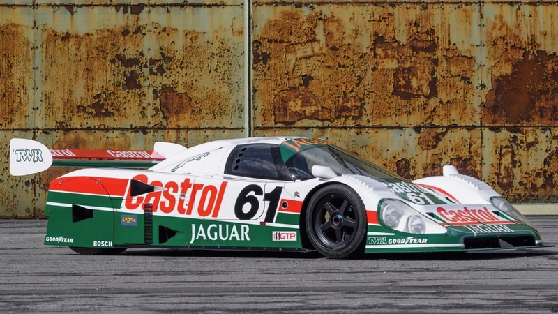 A 1988 Jaguar XJR-9 at auction.