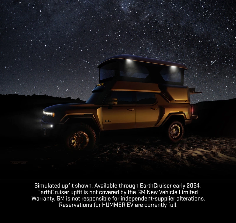 A preview of the GMC Hummer EV Earth Cruiser, which will be unveiled in August.