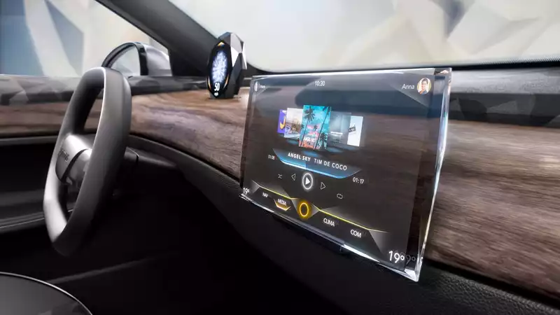 Continental Unveils Transparent Infotainment Display with Swarovski Crystals